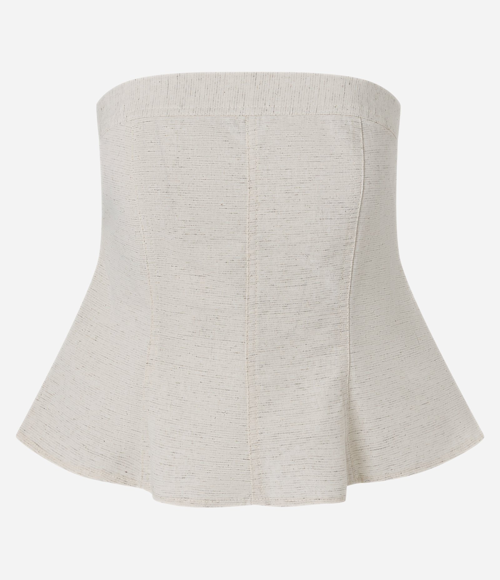 Blusa Tomara que Caia em Viscolinho com Recortes Branco 5