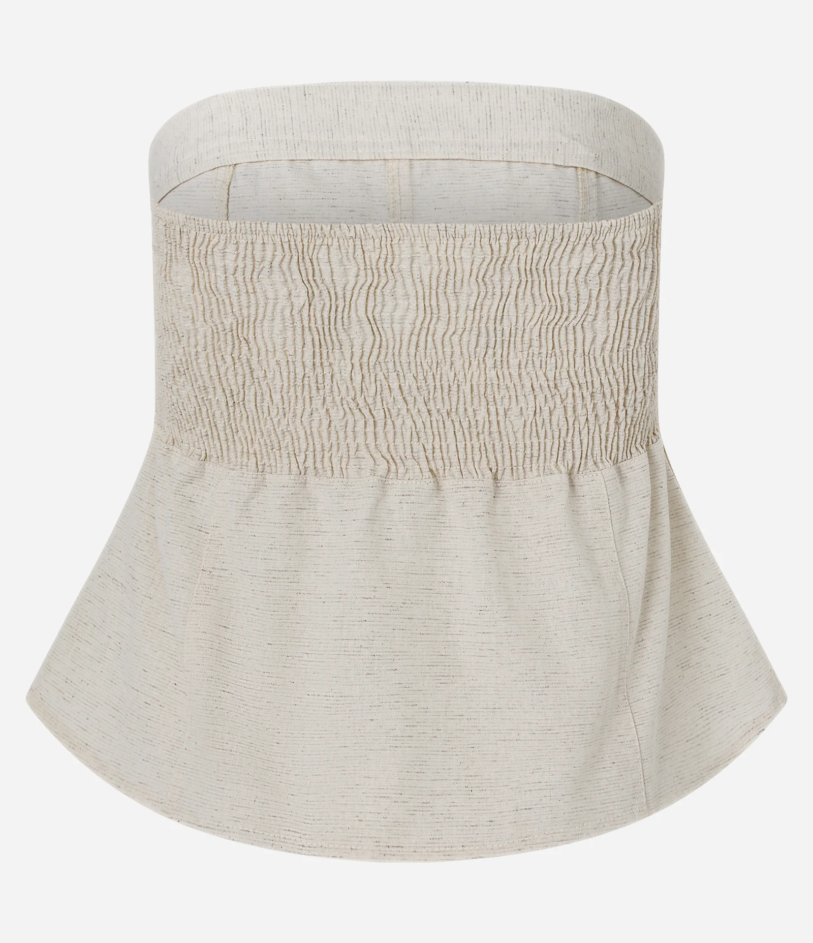 Blusa Tomara que Caia em Viscolinho com Recortes Branco 6
