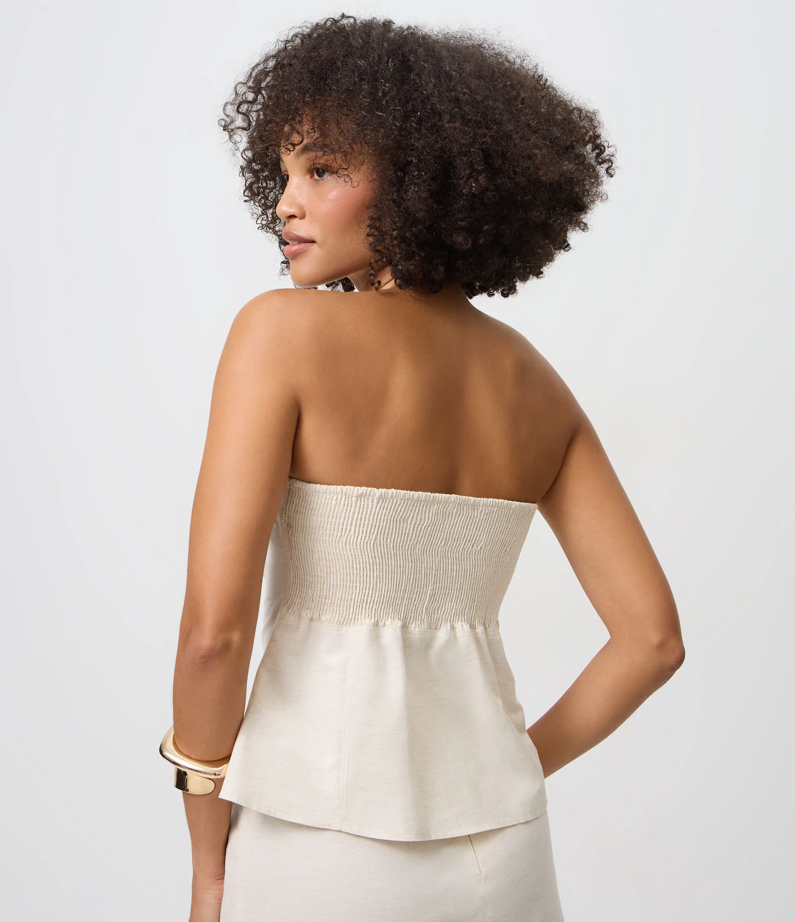 Blusa Tomara que Caia em Viscolinho com Recortes Branco 4