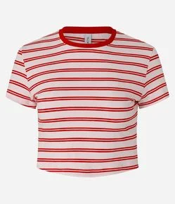 Blusa em Algodão com Estampa Listrada