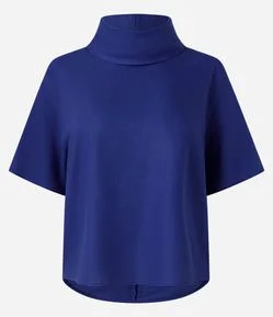 Blusa em Viscolinho com Gola Alta