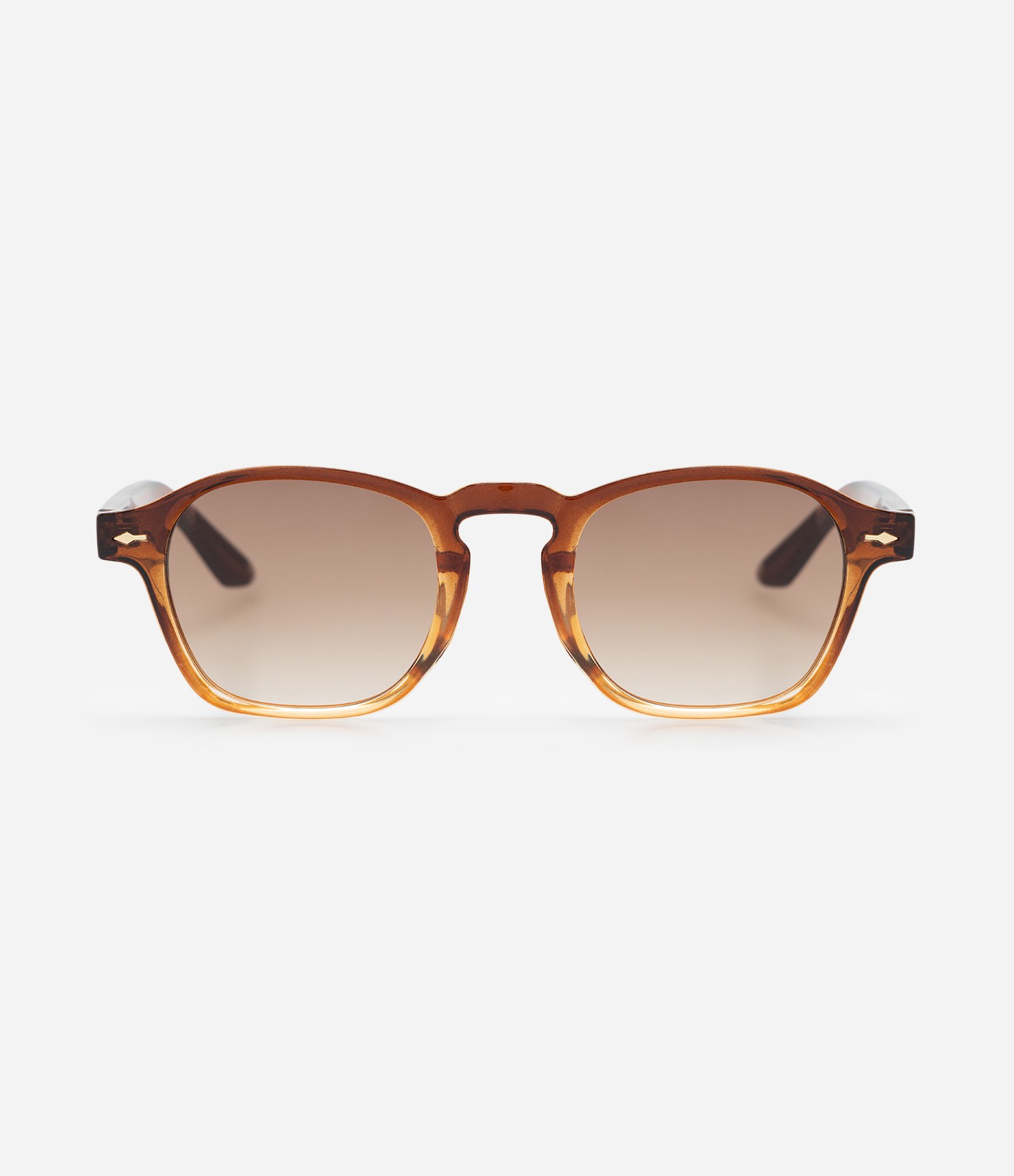 Óculos de Sol Quadrado com Lentes Degradê Marrom 2
