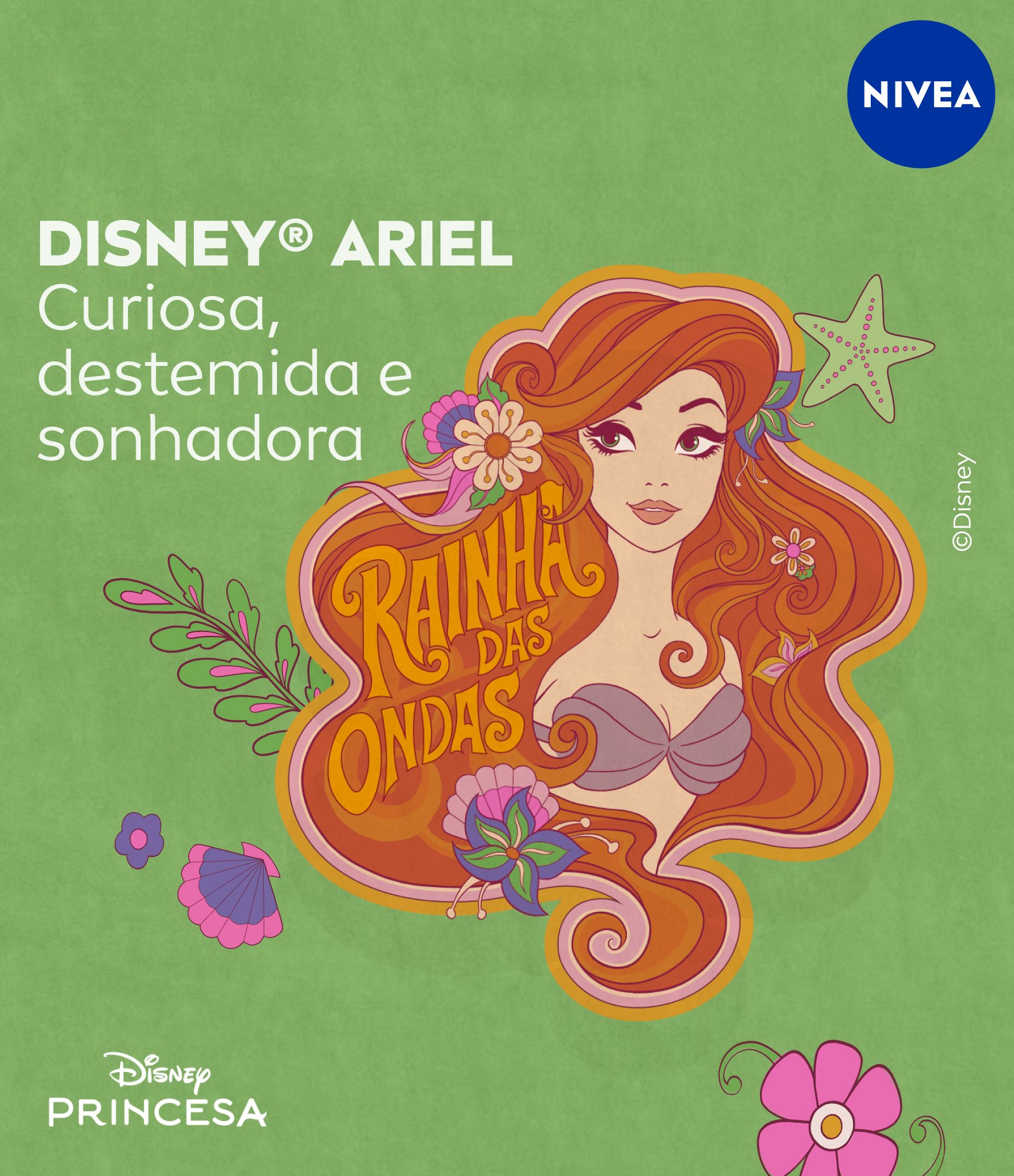 Hidratante Labial Melancia Brilhante Ed. Limitada Ariel Disney® Princesas Nivea 4,8g 4