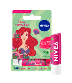Hidratante Labial Melancia Brilhante Ed. Limitada Ariel Disney® Princesas Nivea