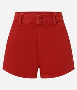 Short Alfaiatado em Sarja com Bolso Faca