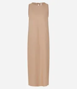 Vestido Longo em Viscolinho com Detalhe Nas Costas