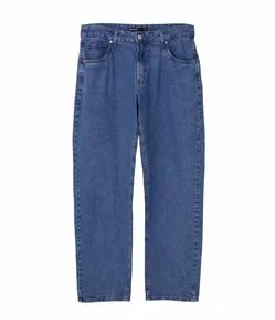 Calça Loose em Jeans com Bolsos
