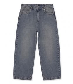 Calça Baggy em Jeans com Lavagem Estonada