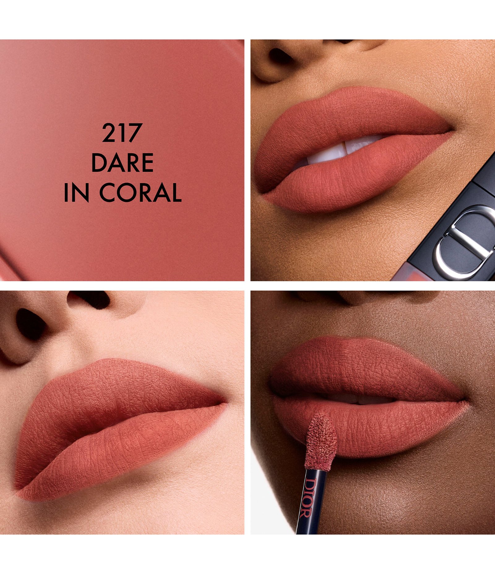 Batom Liquido Blur Rouge Dior 217 Coral 3