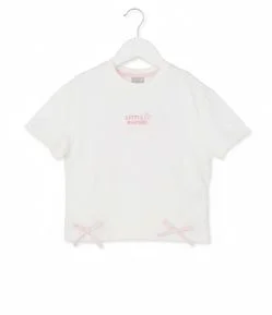 Camiseta Infantil em Cotton Lettering Little Garden - Tam 1 a 6 Anos