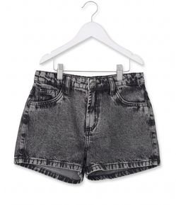 Short Jeans Infantil com Brilhos - Tam 5 a 16 Anos