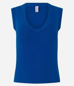 Blusa em Ribana com Decote V