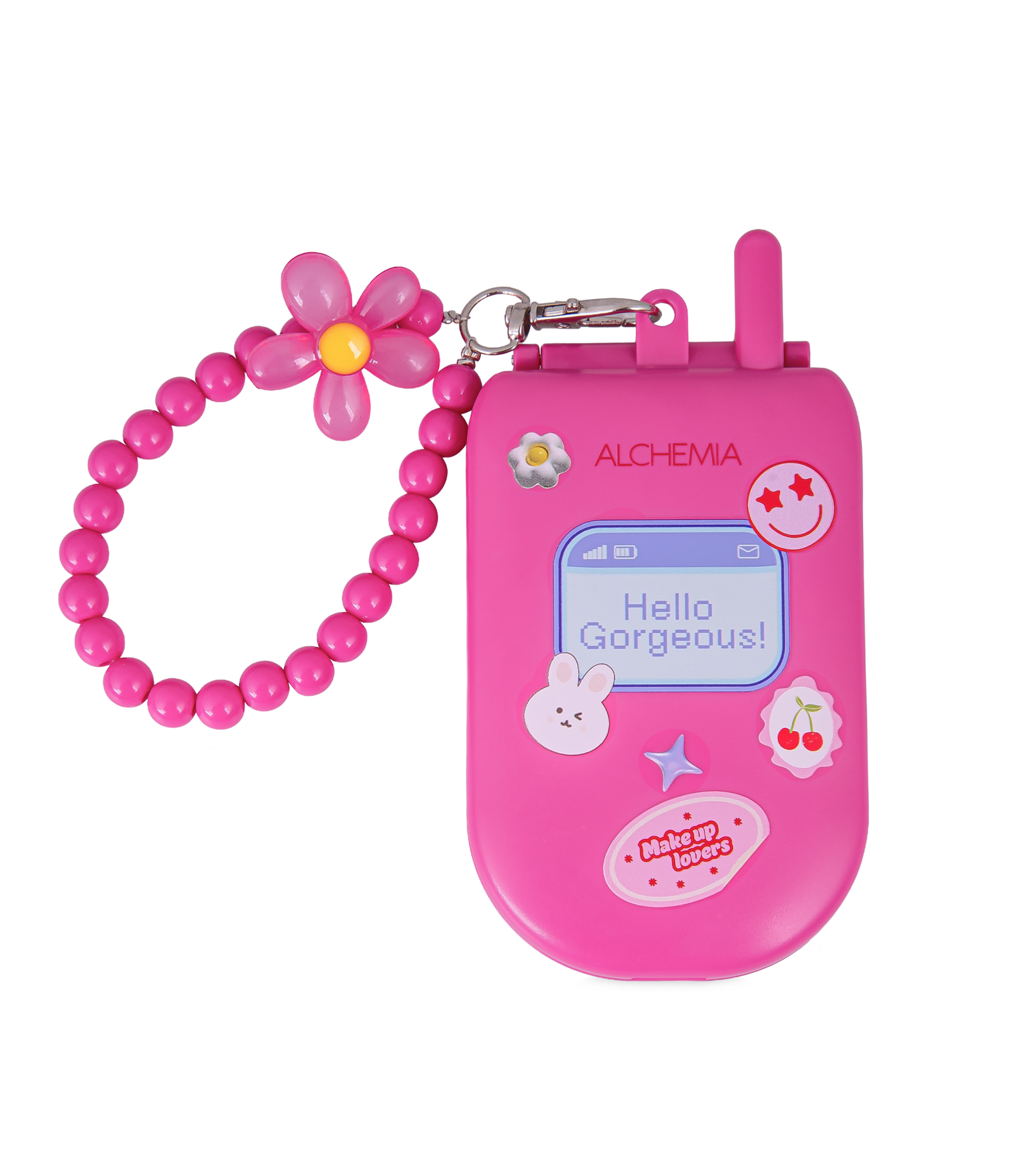 Espelho de Bolsa com Pulseira Alchemia Rosa 3