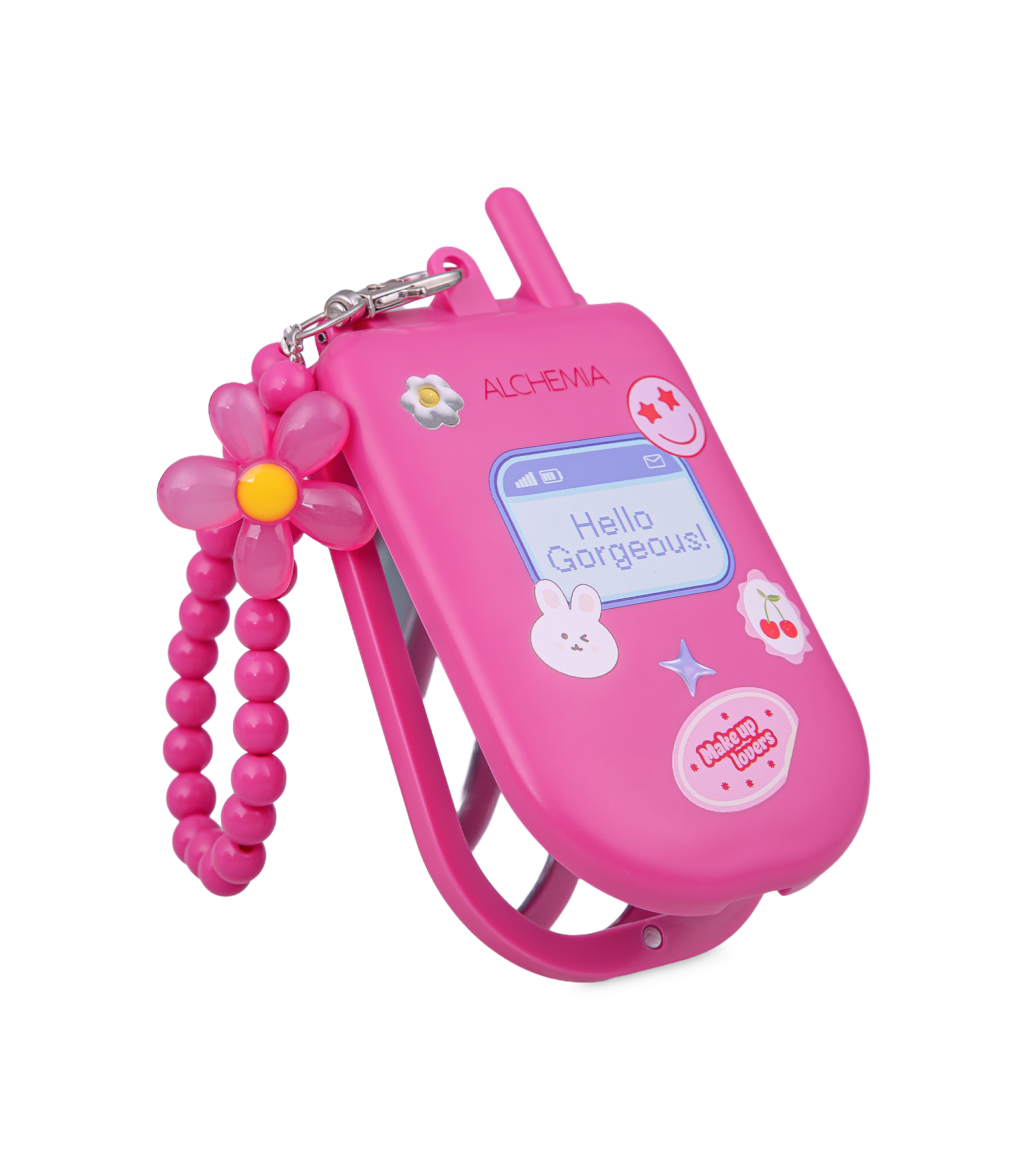 Espelho de Bolsa com Pulseira Alchemia Rosa 4