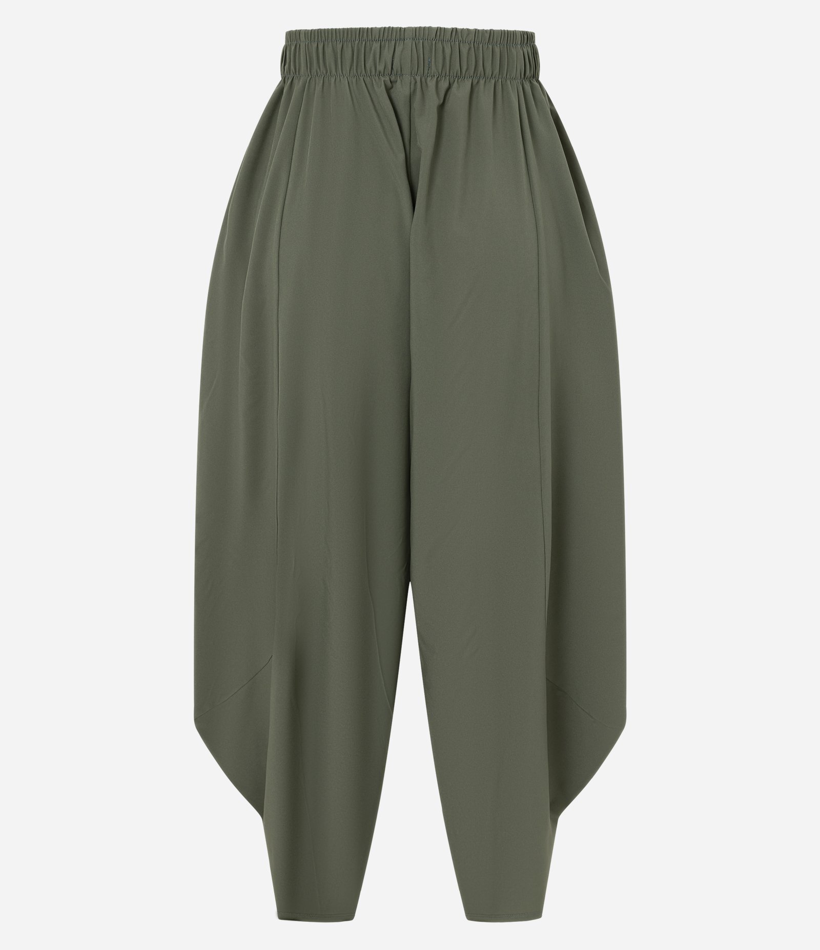 Calça Barrel Esportiva em Microfibra com Cós Elástico Verde 2