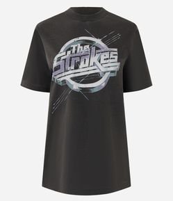 Camiseta em Algodão com Estampa The Strokes
