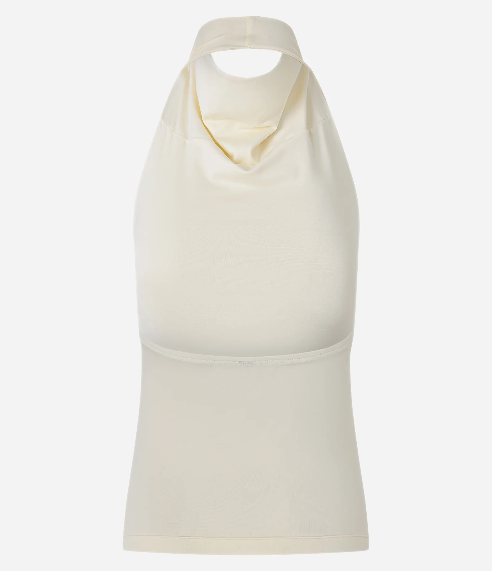 Blusa Frente Única em Microfibra com Decote Degagê Off White 2