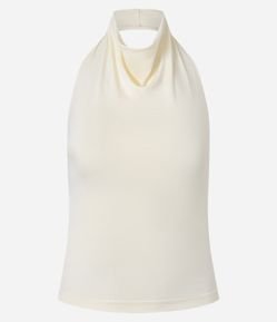 Blusa Frente Única em Microfibra com Decote Degagê