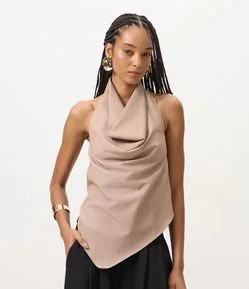 Blusa Frente Única com Decote Degagê
