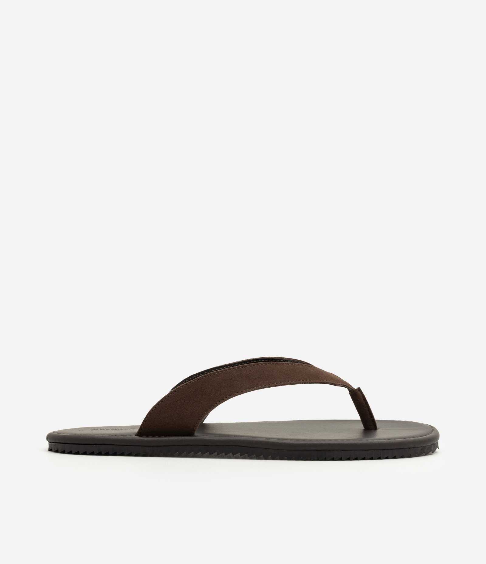 Chinelo com Tiras em Camurça Sintética Marrom 1