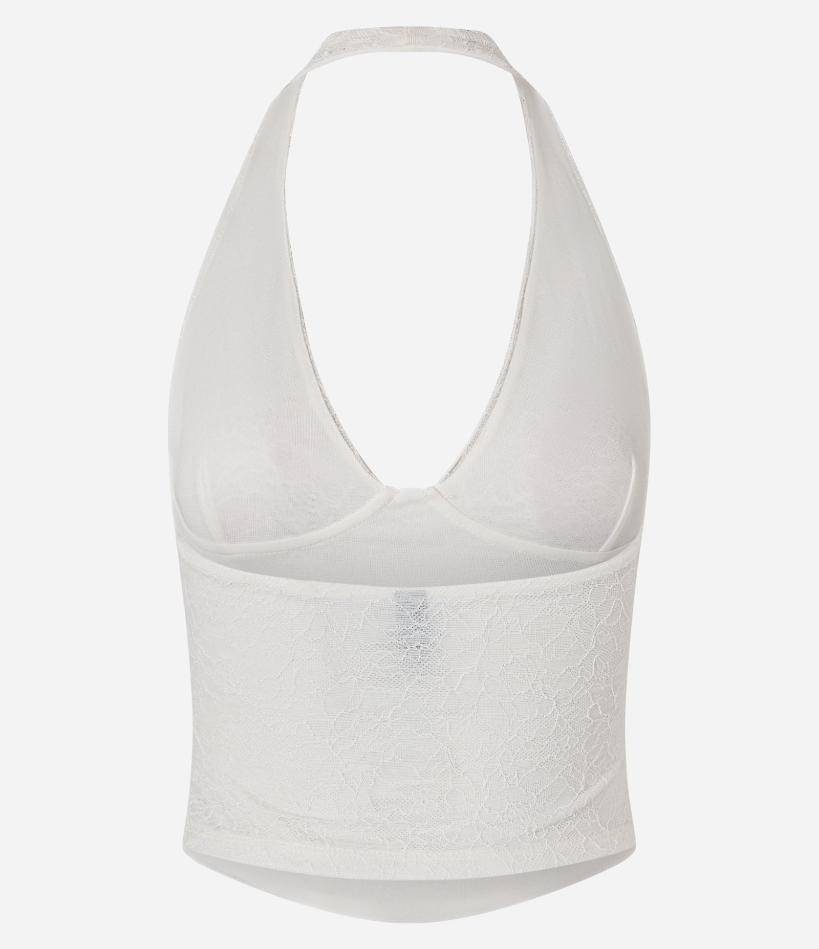 Blusa Frente Única em Renda com Textura Floral Branco 2