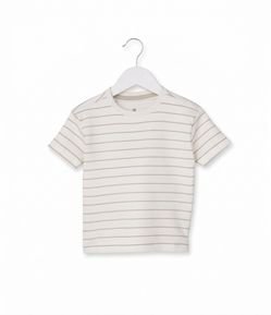 Camiseta Infantil com Listras e Texturizada – Tam 1 a 6 Anos