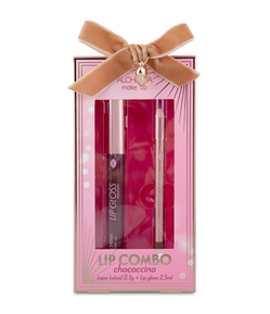Kit Lip Combo Chococcino com Lápis Labial 0,5g + Lip Gloss 2,5ml Alchemia