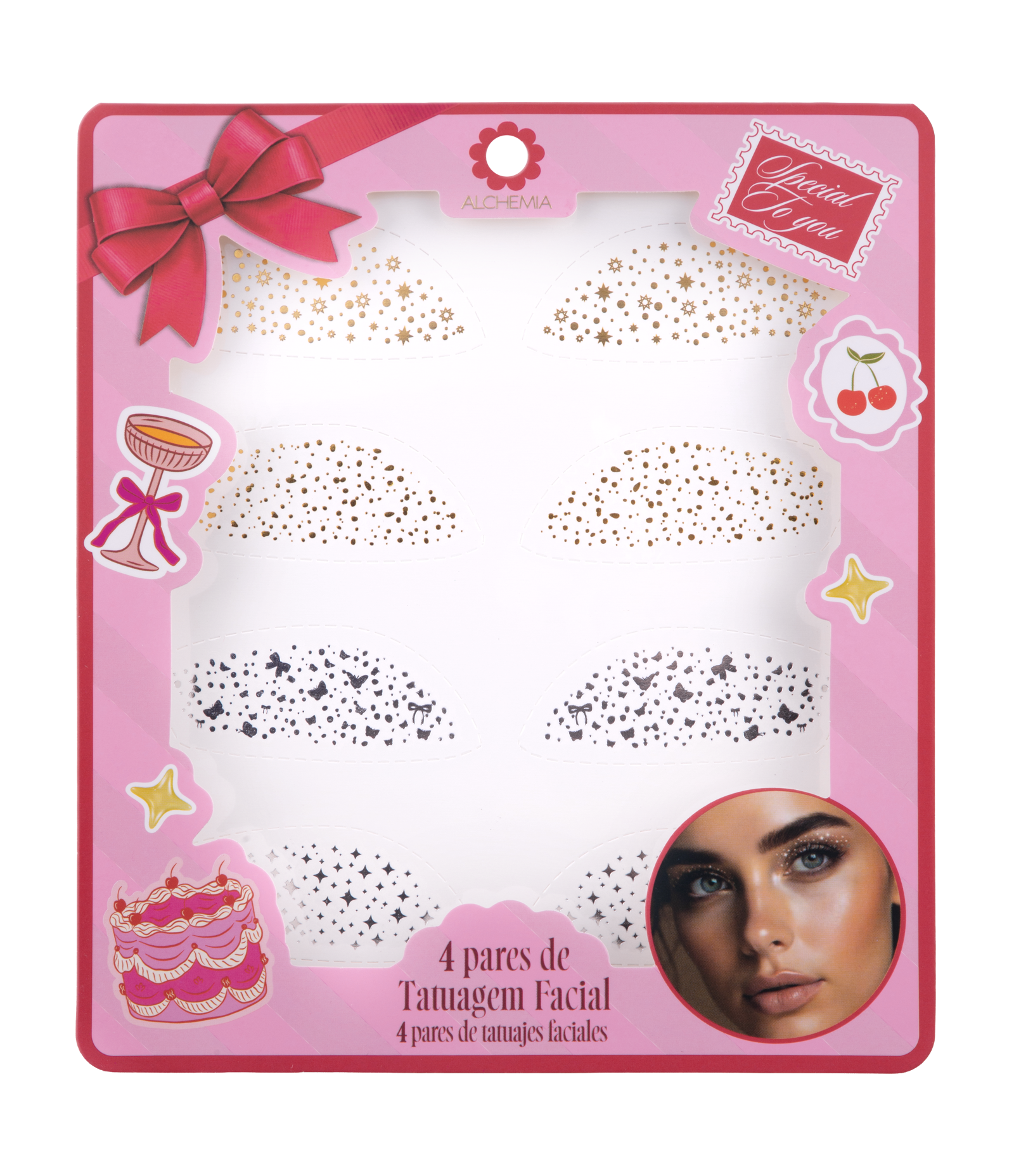 Kit 04 Pares de Tatuagem Special To You Alchemia KIT 1