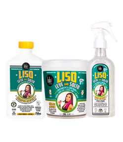 Kit: Shampoo Antifrizz Leve e Solto + Máscara Capilar Leve e Solto + Spray Capilar Leve e Solto Lola Cosmetics