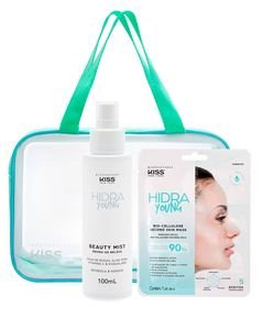 PROMO KIT KISS:  Bruma Facial  Hidra Young + Máscara Facial de Bio Celulose Hidra Young + Necessaire