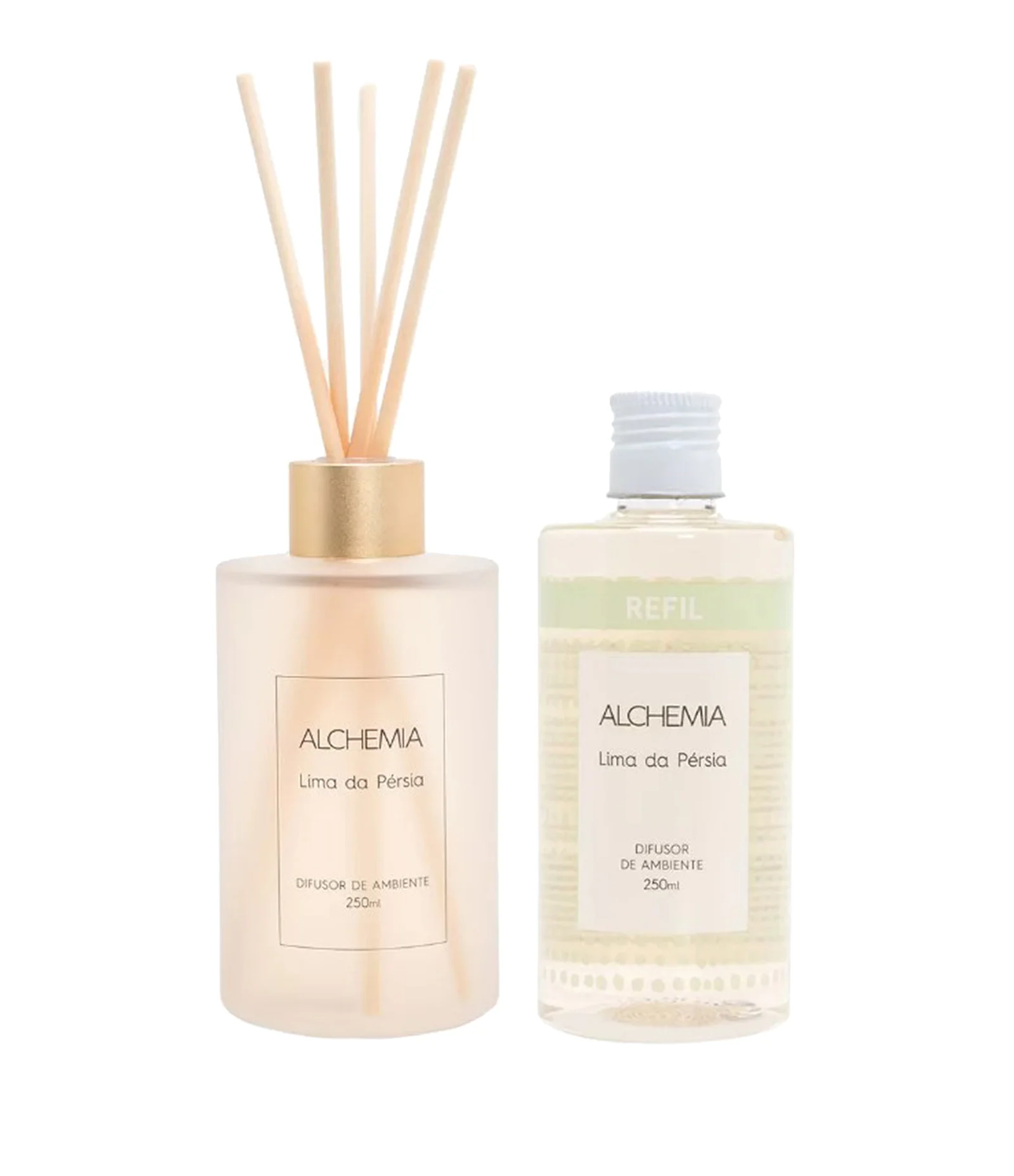 Kit Alchemia: Difusor De Ambiente Lima Da Pérsia Alchemia 250ml + Refil Difusor Lima Da Pérsia Alchemia 250ml KIT 1