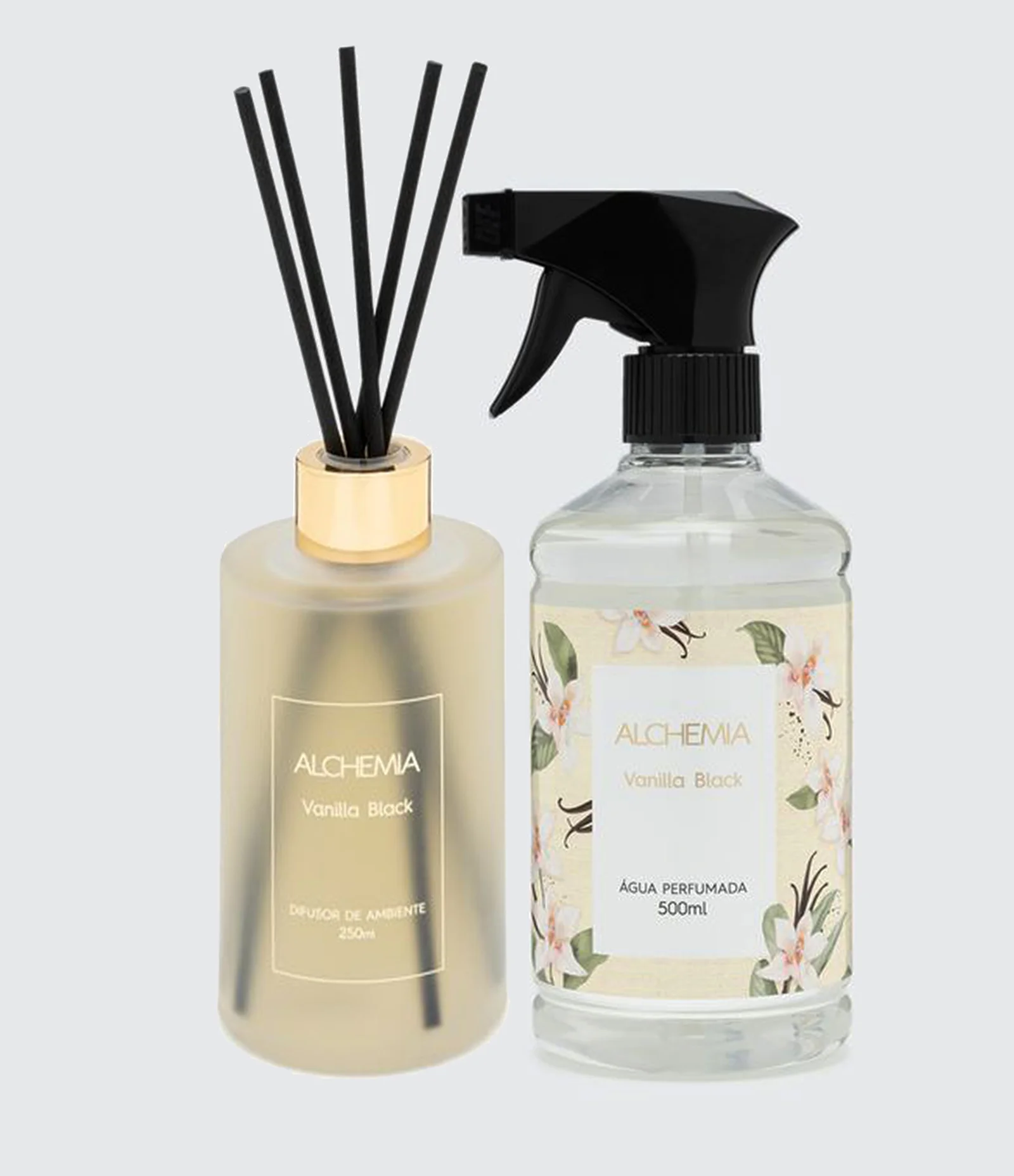 Kit Alchemia: Difusor De Ambientes Vanilla Black + Água Perfumada Vanilla Black KIT 1