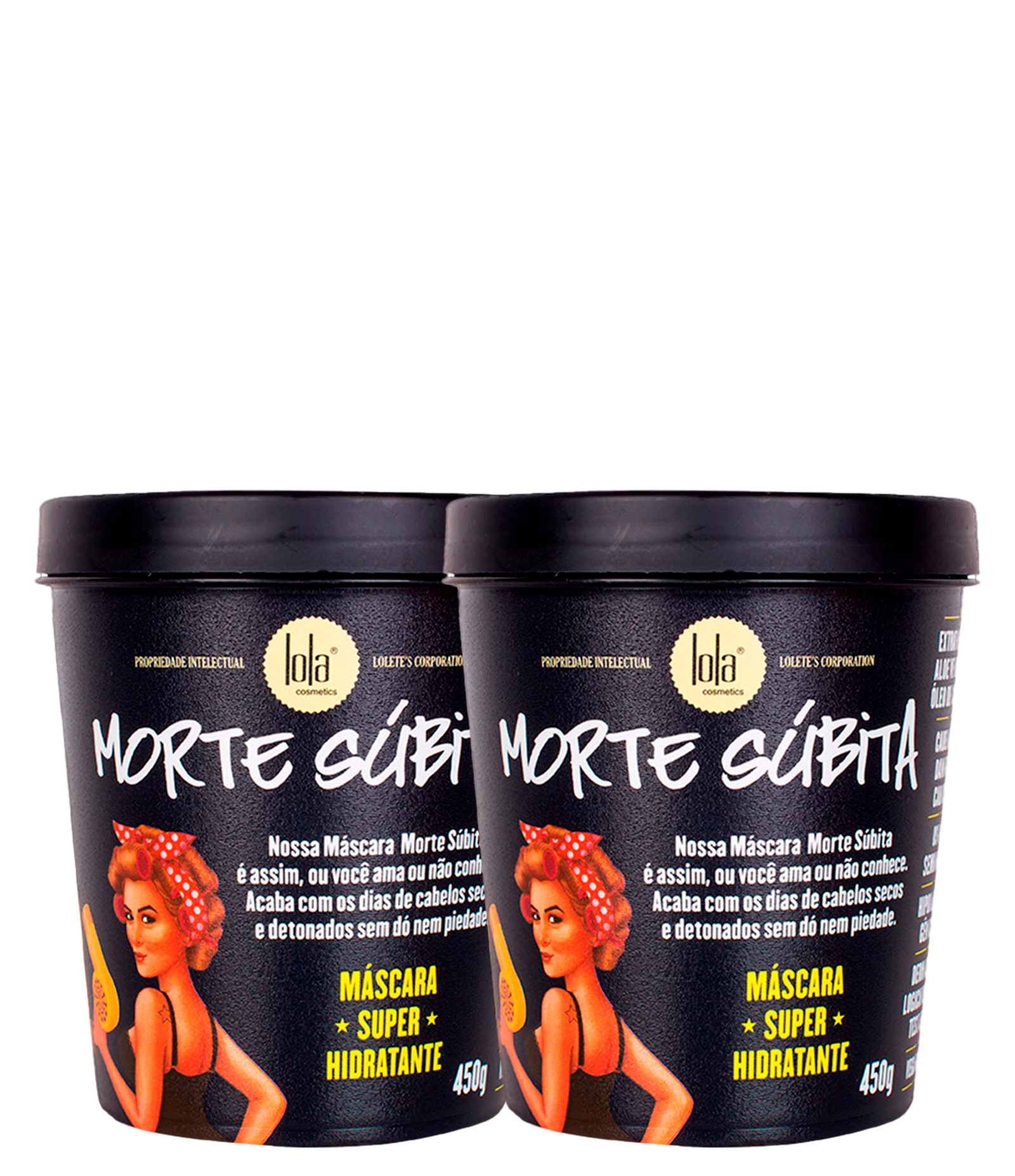Kit 02 Máscaras Super Hidratante Lola Morte Súbita 450g KIT 1