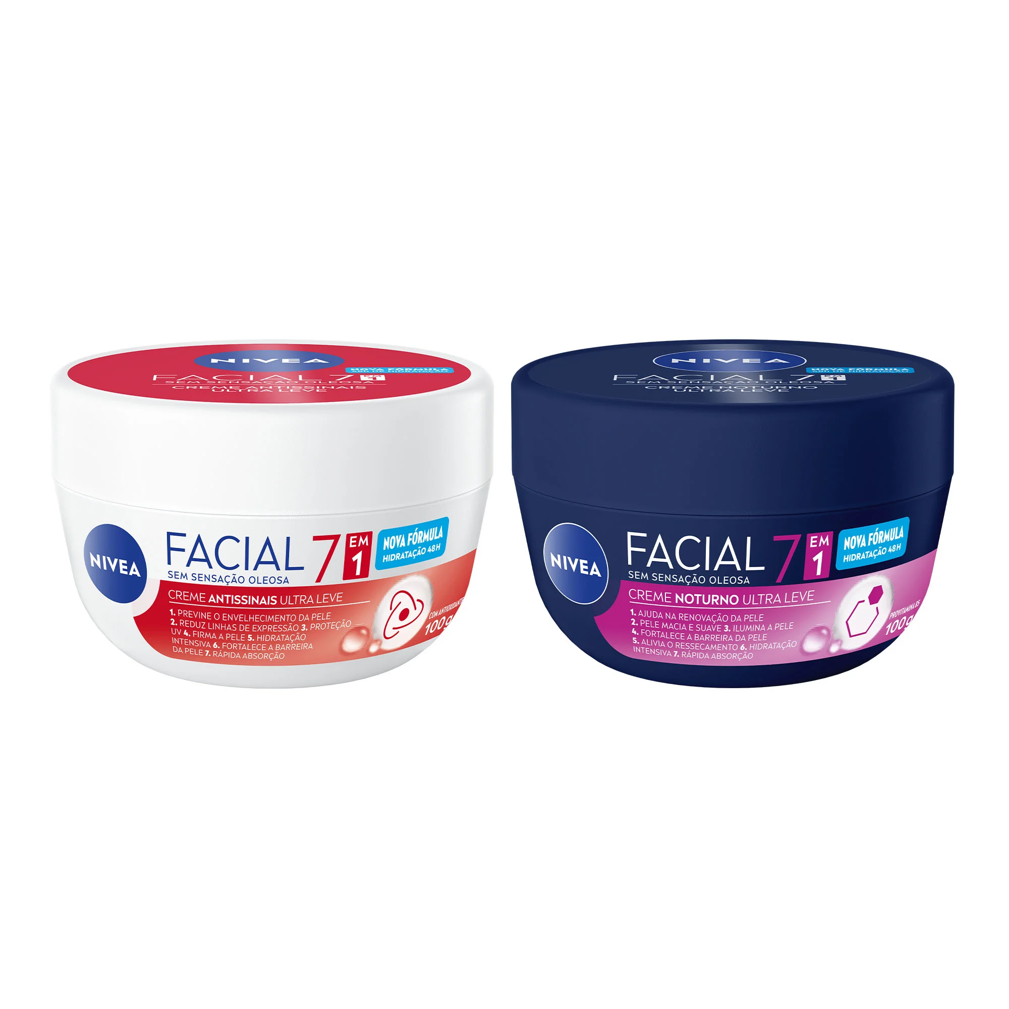 Kit Nivea Creme Facial Antissinais 100g + Creme Facial Noturno 100g 1