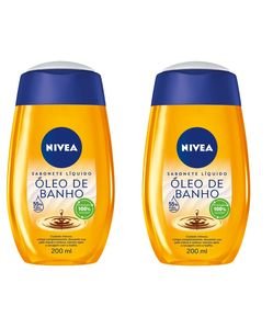 Kit Nivea 02 Sabonetes Líquidos Óleo de Banho Nivea 200ml